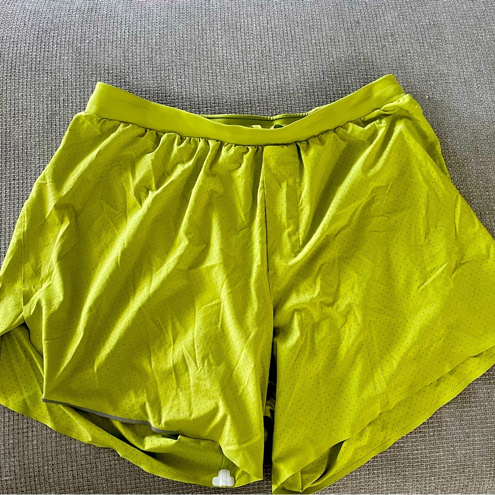 lululemon mens lined green shorts xl